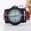 Fashion casual men leather wrist watch